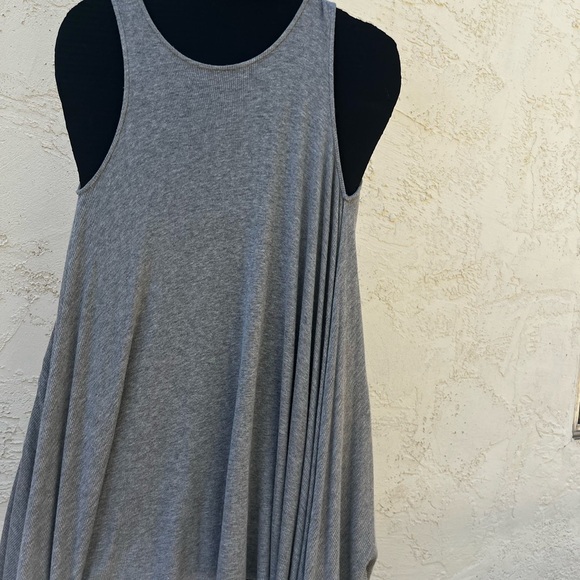 fab'rik Gray Asymmetrical Tank Top Relaxed Fit sku024 - Picture 1 of 8
